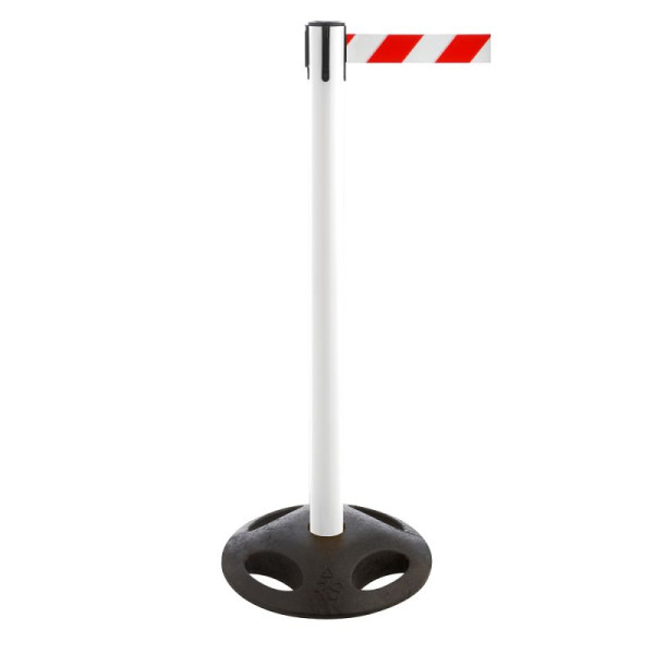 Stein HGS Personenleitsystem -P-Line Utility-, weiß, rot/weiß diagonal (schraffiert), mit magnetischem Gurtendstück, 12828m-1304