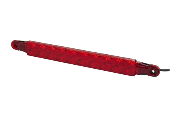 HELLA Zusatzbremsleuchte - LED - 12V - Anbau/geklebt - Lichtscheibenfarbe: rot - LED-Lichtfarbe: rot - 3000mm - offene Kabelenden - hinten, 2DA 343 106-201