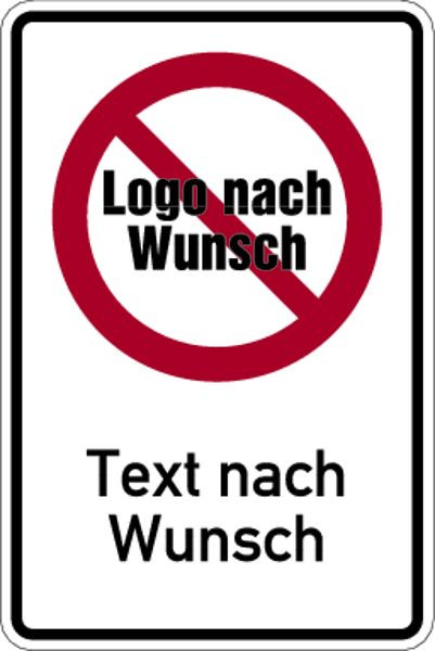 Schilder Klar Kombischild Text nach Wunsch, 100x150 mm Folie selbstklebend, 7119/61
