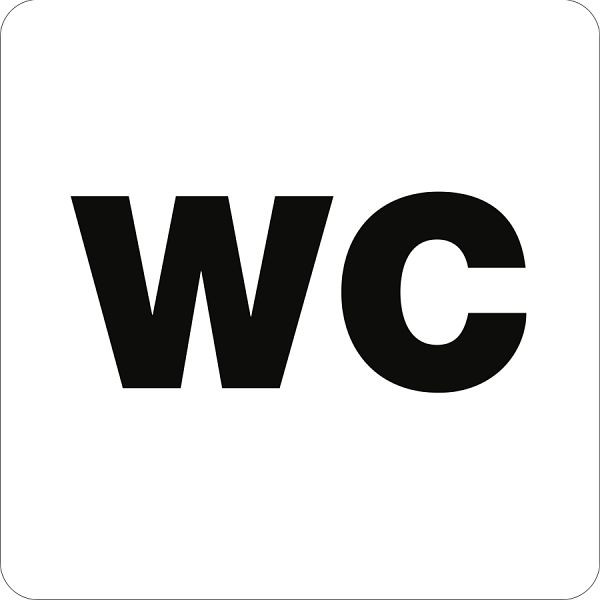 Moedel Piktogramm WC, Kunststoff, 160x160 mm, 52149, 4060081003556