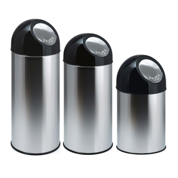Stein HGS Abfallbehälter -Bullet Bin- aus Edelstahl, 40 Liter/ ohne Innenbehälter, 315x670mm, 16474