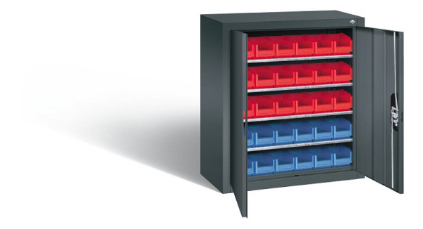 C+P Magazinschrank Serie 13, H830xB700xT300mm, Farbe: Anthrazitgrau, Muldengriff, 134013-23 S10019
