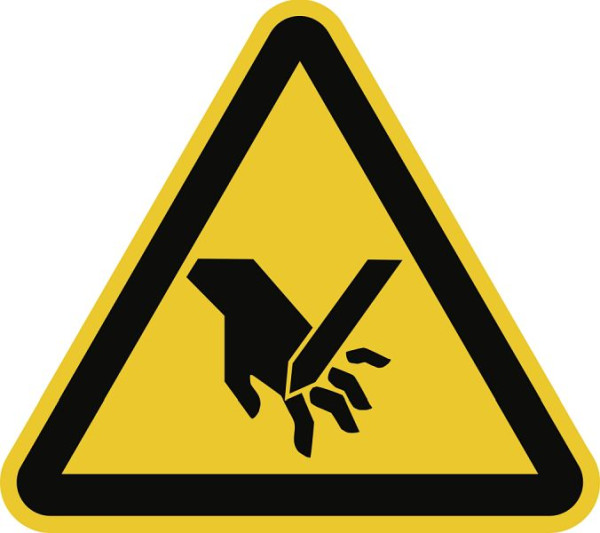 Moedel Warnung vor Schnittverletzung, Folie, 50 mm Seitenlänge, VE: 6 Stück/Bogen, 59354
