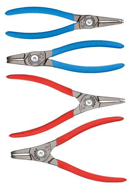 GEDORE Montagezangen-Satz 4-teilig, mit geraden und gewinkelten Backen, 2931877