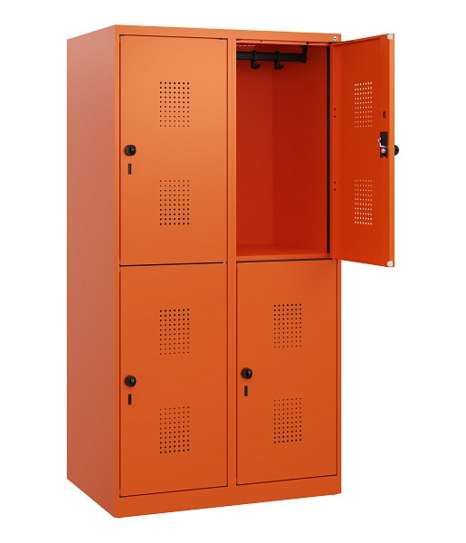 C+P Doppelstöckiger Spind Evolo PLUS, 4 Fächer, 1530x800x500mm, 2004/2004, Drehriegel, 0493005-22 S10030