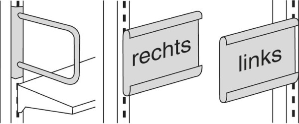 Kerkmann Gangschild links Univers, lichtgrau, 52898911, 4044917328808