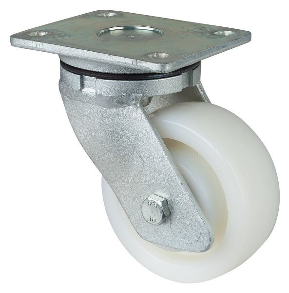 BS Rollen Schwerlastrolle, Rad-Breite 50 mm, Rad-Ø 125 mm, Tragfähigkeit 550 kg, Lauffläche/Radkörper Kunststoff, Kugellager, RR100.B15.125