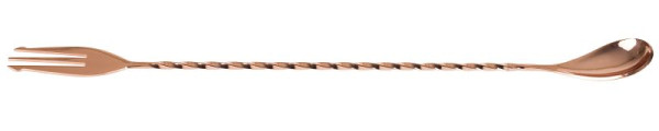 APS Barlöffel / -gabel, Länge 30 cm, Edelstahl, Kupfer-Look, mit gedrehtem Stiel, 93369