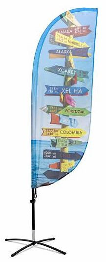Showdown Displays Beachflag Glasfaser Paddle-Form XL Druck, BFFP-XLG