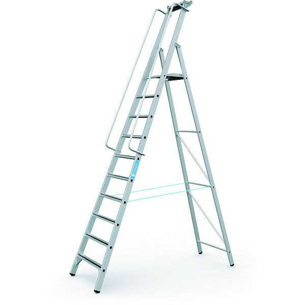 ZARGES Meistertritt S - LM-Stehleiter m Plattform 10 Stufen, 40479