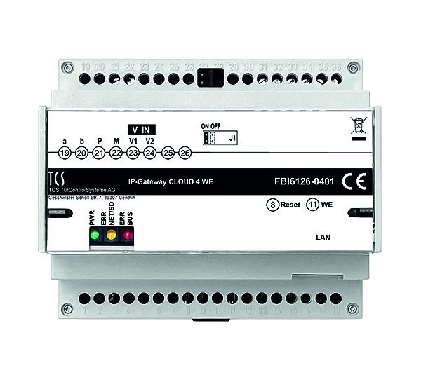TCS Türkontrollsystem IP-Gateway CLOUD für 4 WE für mobile Video-Türkommunikation, FBI6126-0401