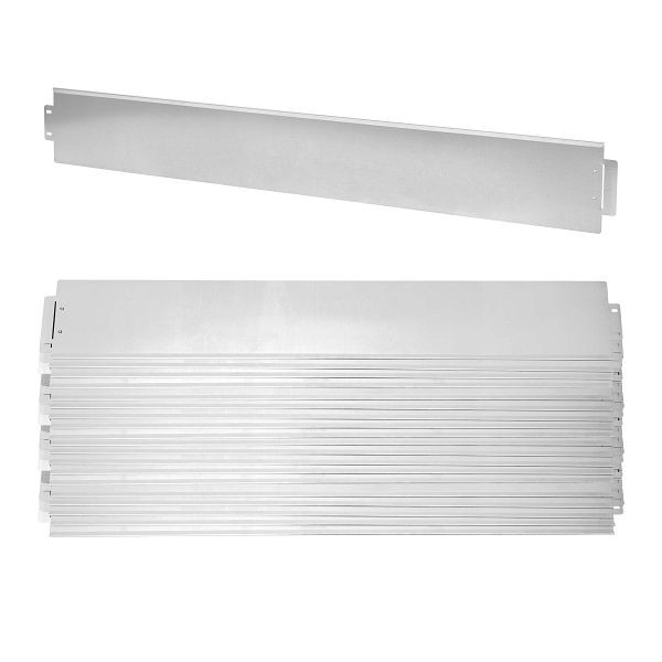 Mendler Rasenkante HWC-E82, 20x1m, Beetumrandung Mähkante Beeteinfassung, Stahl 14cm, silberfarben, 68796