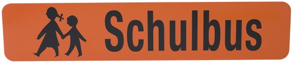 SIGNUM Schulbusschild, Aluminium mit Reflexfolie orange, 1114 x 234 mm, S1100