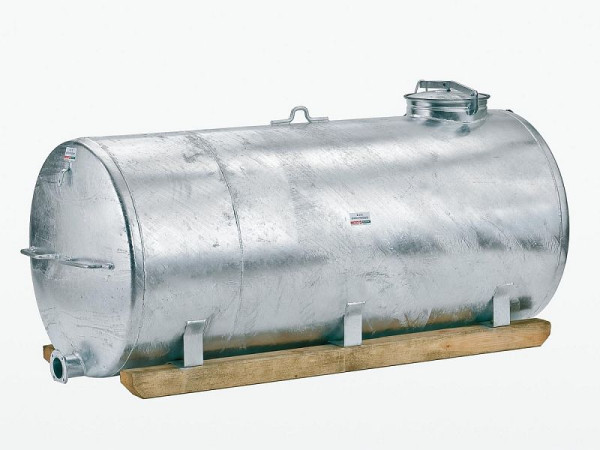 Growi Stahlwassertank 1500 Liter feuerverzinkt, mit Holzkufen, 10038060