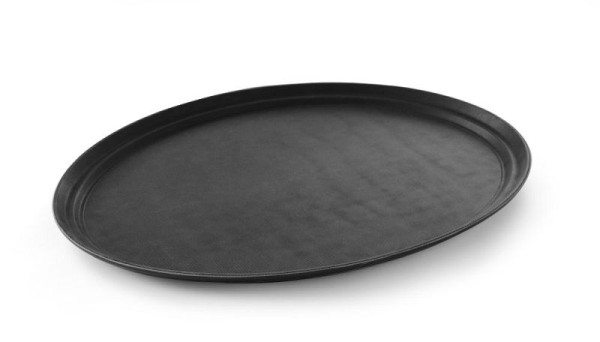 Hendi Serviertablett, oval, 735 mm, schwarz, 508831