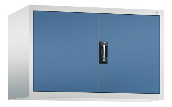 C+P Aufsatzschrank Acurado, H790xB1200xT600mm, Farbe: Lichtgrau / Fernblau, Muldengriff, 9495-009 S10002