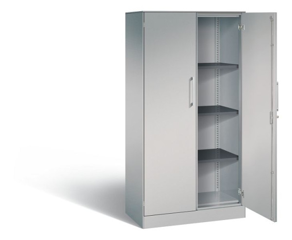 C+P Flügeltürenschrank Asisto, H1635xB800xT435mm, Farbe: Weißaluminium, Bügelgriff, 4 OH, 141013-000 S10121