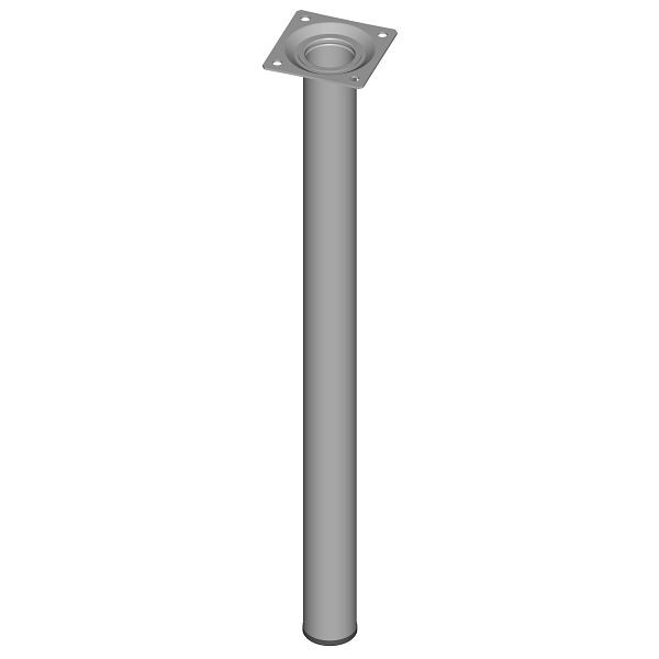 Element System STAHLROHRFUSS, LOSE, Ø30, M10, 500 mm, WEISS ALU, VE: 4 STÜCK, 11100-00123