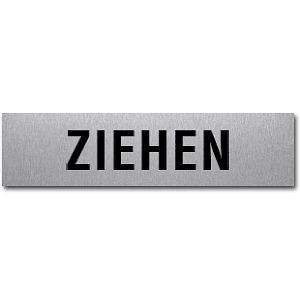 Moedel Piktogramm Ziehen, Edelstahl, selbstklebend, 160x40 mm, 57342