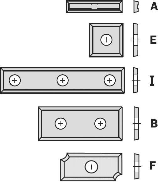 Edessö HW Wendeplatte 30 x 12 x 1,5, Ø20, 133530012