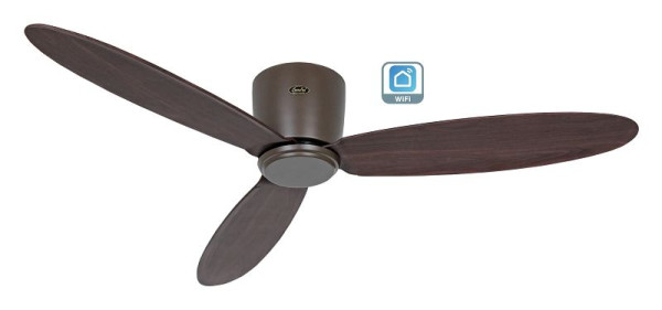 CasaFan Deckenventilator Eco Plano II 132 Lack bronze-Nussbaum WiFi, 313282W
