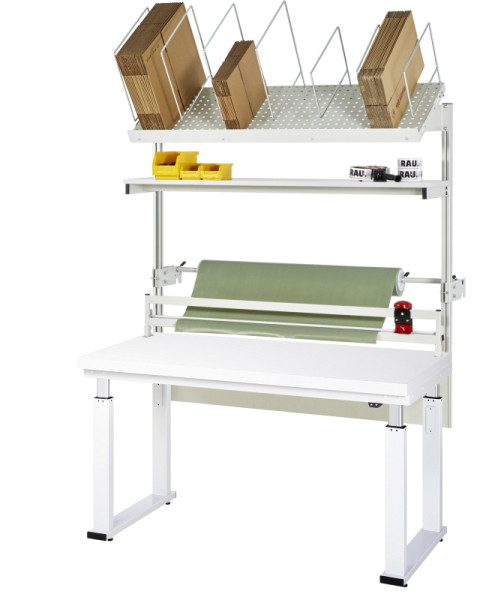 RAU Packtisch Komplettset 03, 08-WB, B1500 x T900, H-Platte, 08-WB-150-090-H-VP03.12