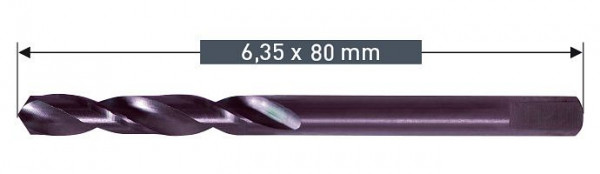Karnasch Zentrierbohrer 6,35x80mm für Aufnahmehalter Art: 20 1169, VE: 50 Stück, 201173