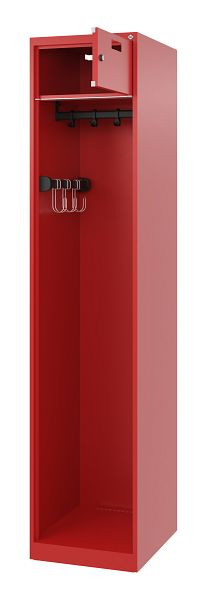 C+P Feuerwehrspind Evolo, Modell PRAKTUS, 1 Abteil, H1850xB400xT500 mm, Feuerrot, 0492015-12 S10002