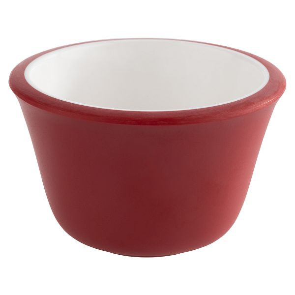 APS Dipschälchen, 6er Set, Ø 6 x 4 cm, 40 ml, Melamin, innen: weiß, außen: rot, 85242
