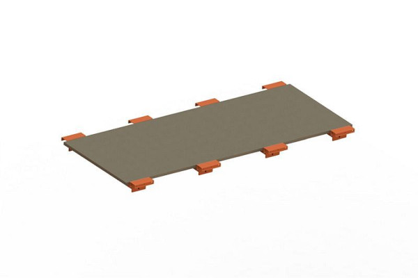 Meta Spanplattenboden 1825x800x19 mm, für Palettenregal MULTIPAL, 200189931