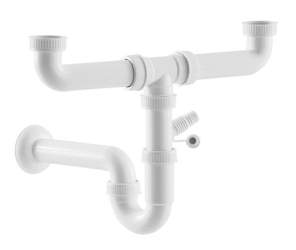 Bartscher Siphon SPB20, für Spülcenter mit 2 Becken, 306558