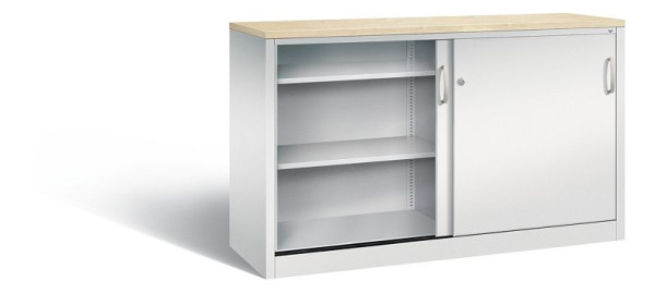 C+P Sideboard mit Schiebetüren Acurado, H1000xB1600xT500mm, Farbe: Lichtgrau, Bügelgriff, 2156-00 S10160