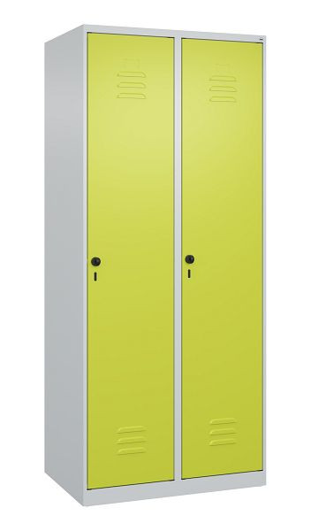 C+P Mehrzweckschrank Classic PLUS, Wäsche-Spind, 2 Abteile, 1850x800x500mm, 7035/0024, Drehriegel, Türen rechts angeschlagen, 080000-22B S10009