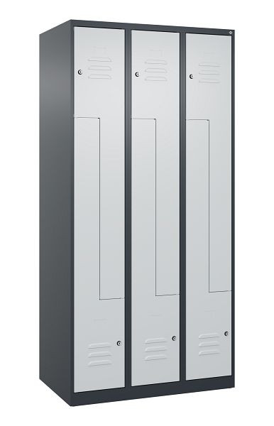 C+P Z-Spind Classic PLUS, 6 Abteile, 1850x900x500mm, 7016/7035, Zylinderschlösser, 080003-306 S10012