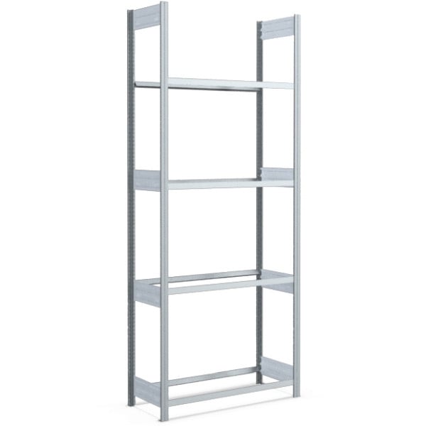 BITO Reifenregal 2499x1058x424 Grundfeld 4 Ebenen verzinkt/lose FP, 53085