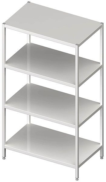 Stalgast Regal mit glatten Böden, 700x400x1800 mm, verschweißt, VRL07400