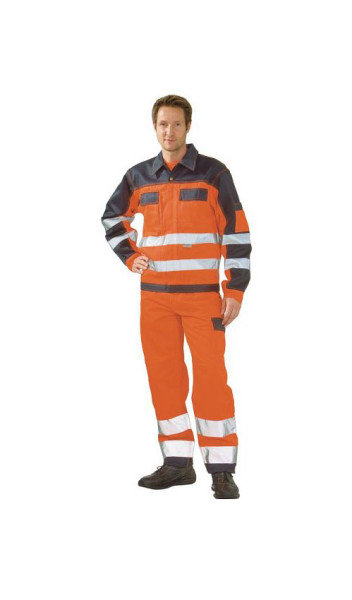 Planam Warnschutz Bundjacke, orange/marine, Größe 56, 2006056