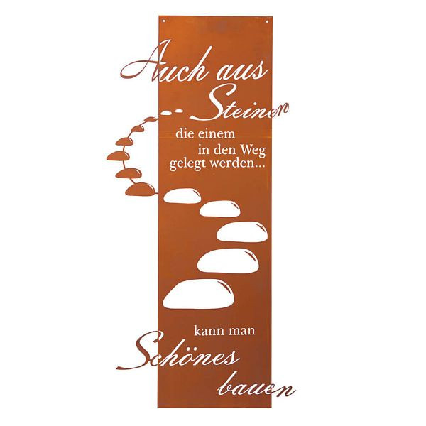 HOME DELUXE Rost Gartenschild STEINIGER WEG, 10260, 4058166059710