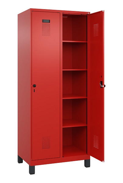 C+P Wäsche-Spind Evolo PLUS, mit Füßen, 2 Abteile, 1950x800x500mm, 3020/3020, Verschluss Drehriegel, Ablageböden 8, 049010-22B S10025