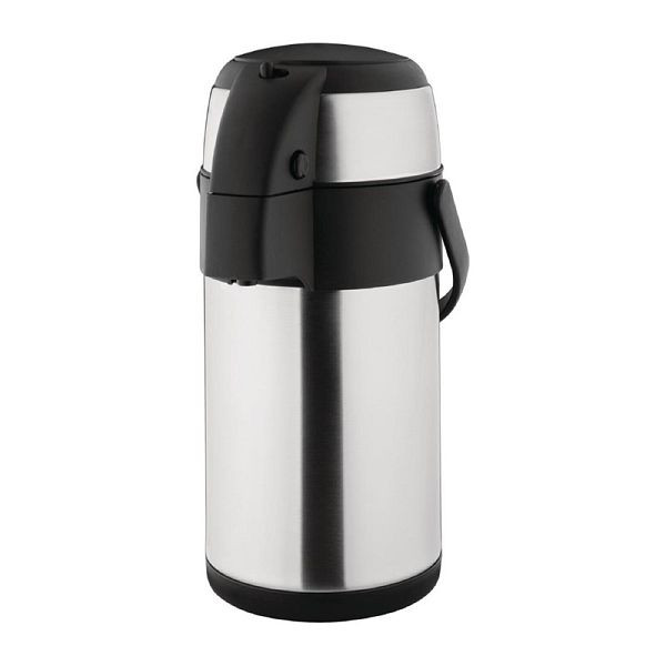 Olympia Edelstahl Pumpkanne 2,5L, doppelwandig, vakuumisoliert, K635
