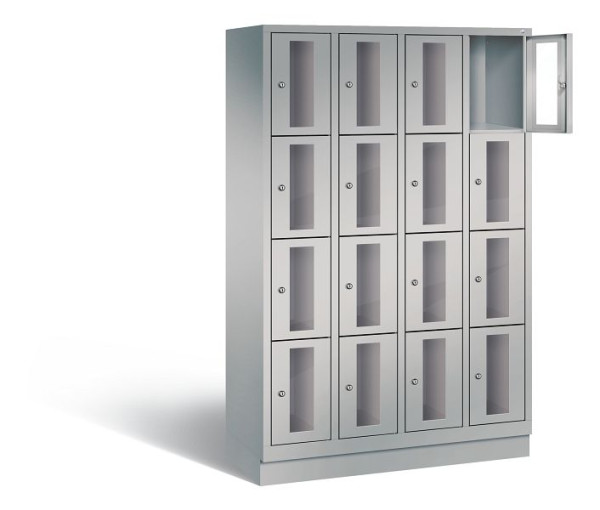 C+P Schließfachschrank Classic, H1800xB1190xT500mm, Farbe: Weißaluminium, 8020A404 S10009