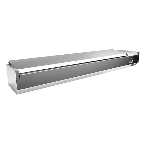 Gastro-Inox Edelstahl Aufsatzkühlung 10x GN1/4 mit Deckel, 209.201