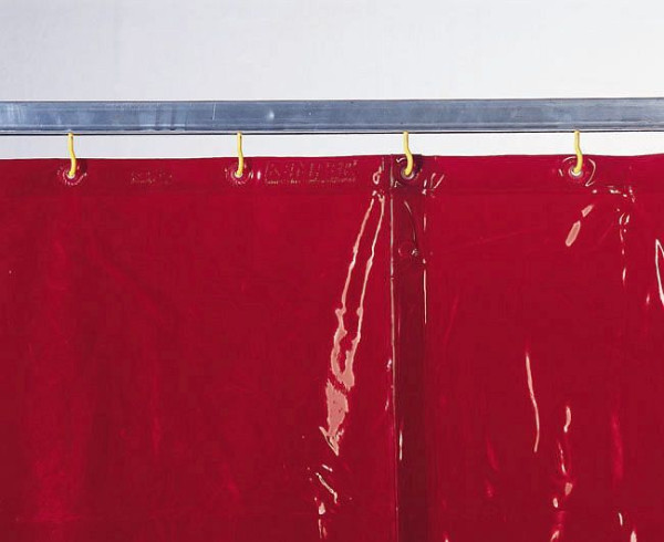 ELMAG Schweißerschutzvorhang rot, Breite: 1300 x Höhe: 2600x0,4 mm gemäß prEN 1598/1994, 56254
