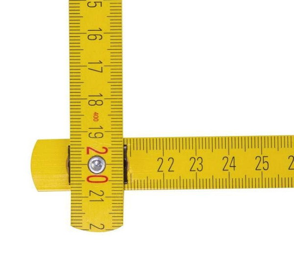STABILA Holz-Gliedermaßstab Type 407, 2 m, gelb, metrische Skala, VE: 10 Stück, 14556