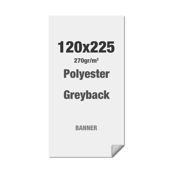Showdown Displays Polyester-Greyback 270 g/m² 120 x 225 cm PVC-Frei, LPG120x225M270