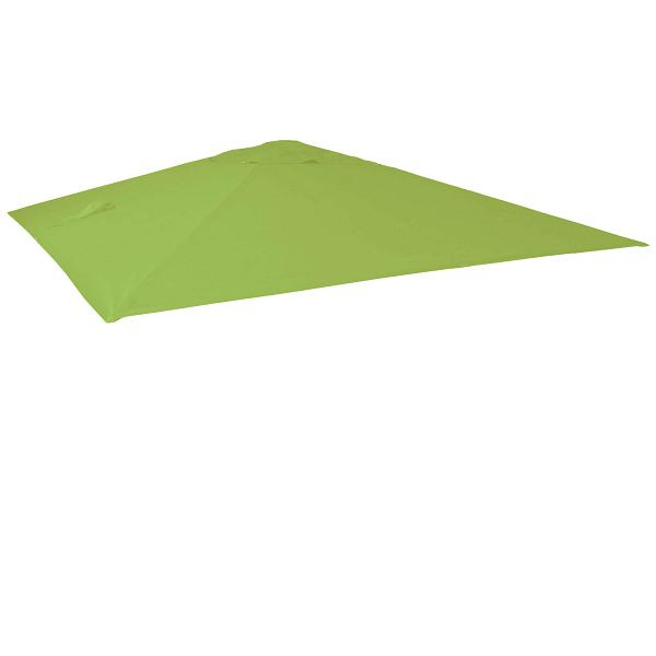 Mendler Ersatz-Bezug für Luxus-Ampelschirm HWC-A96, Sonnenschirmbezug Ersatzbezug, 3x3m (Ø4,24m) Polyester 2,7kg, hellgrün, 76847