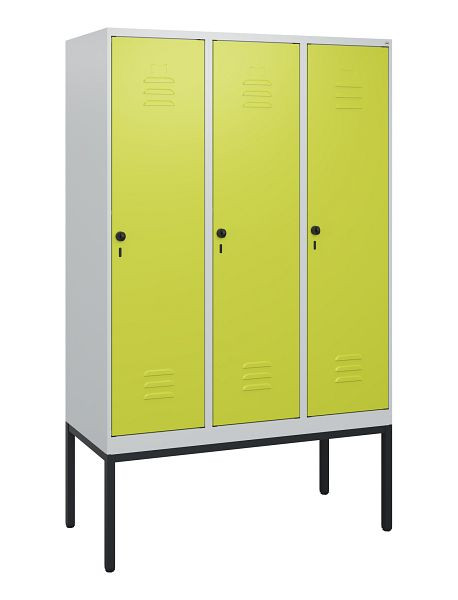 C+P Umkleidespind Classic PLUS, Gestell, 3 Abteile, 1950x1200x500mm, 7035/0024, Drehriegel, 0800305-32 S10010