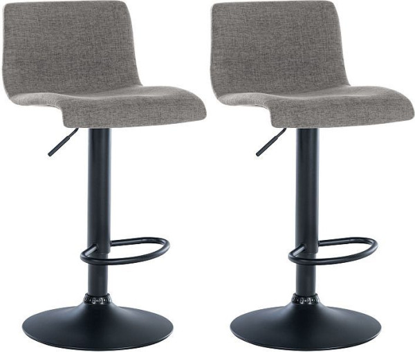 CLP Barhocker Branford Stoff, hellgrau, VE: 2 Stück, 323629