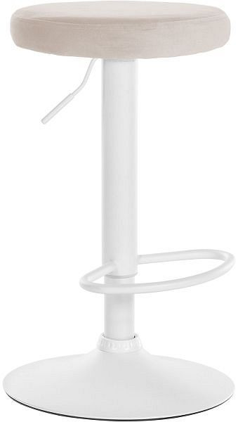 CLP Barhocker Ponte Samt weiß, creme, 322045, 4251756489229