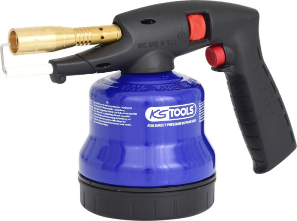 KS Tools Universal-Kartuschenlötgerät mit Piezo-Zündung, blau, 903.5905